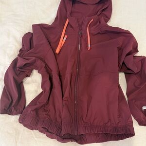 Fabletics One Jacket Well loved with lots of wear left Maroon Medium